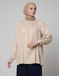 Annisa Long Sleeve Blouse With Smok On Chest