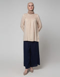 Annisa Long Sleeve Blouse With Smok On Chest
