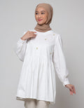 Annisa Long Sleeve Blouse With Small Flower Embroidery