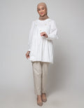 Annisa Long Sleeve Blouse With Small Flower Embroidery