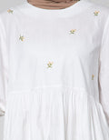 Annisa Long Sleeve Blouse With Small Flower Embroidery