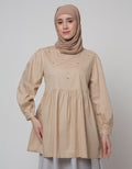 Annisa Long Sleeve Blouse With Small Flower Embroidery