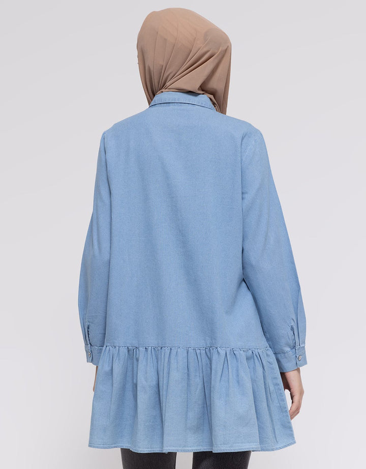 Annisa Long Sleeve Shirt Denim Layer