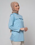 Annisa Long Sleeve Shirt Frill Detail Knit Jumper