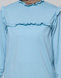 Annisa Long Sleeve Shirt Frill Detail Knit Jumper