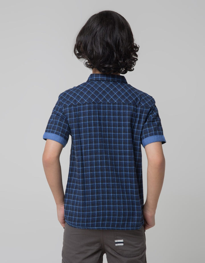 Little M Short Sleeve Shirt Flanel Shirt