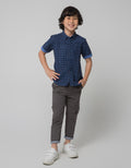 Little M Short Sleeve Shirt Flanel Shirt