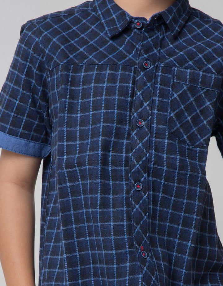 Little M Short Sleeve Shirt Flanel Shirt
