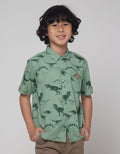 Little M Short Sleeve Shirt Slub Dino