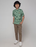 Little M Short Sleeve Shirt Slub Dino