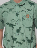 Little M Short Sleeve Shirt Slub Dino