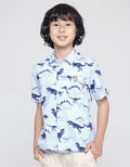 Little M Short Sleeve Shirt Slub Dino