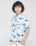 Little M Short Sleeve Shirt Slub Dino