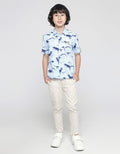 Little M Short Sleeve Shirt Slub Dino