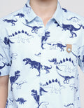 Little M Short Sleeve Shirt Slub Dino