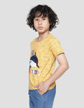 Little M Aplikasi Laken Bordir Kaos Lengan Pendek Anak Laki-Laki
