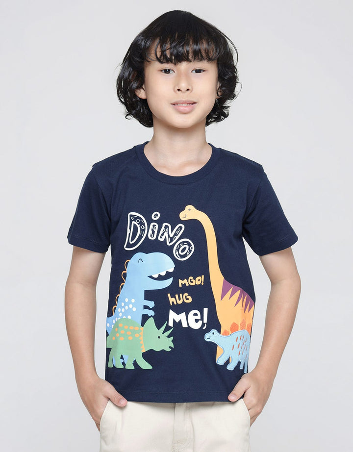 Little M Short Sleeve T-Shirt Dino Aplikasi Laken