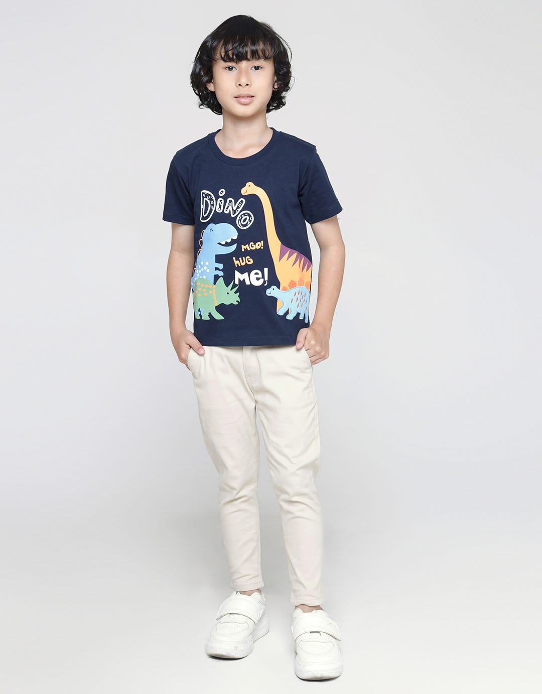 Little M Short Sleeve T-Shirt Dino Aplikasi Laken