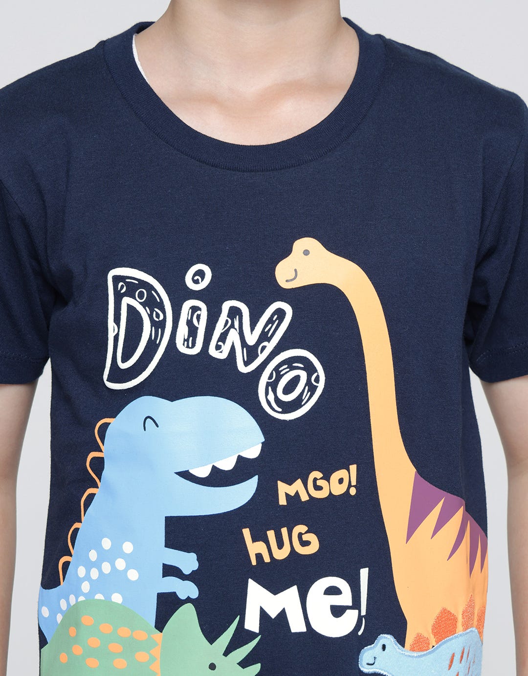 Little M Short Sleeve T-Shirt Dino Aplikasi Laken