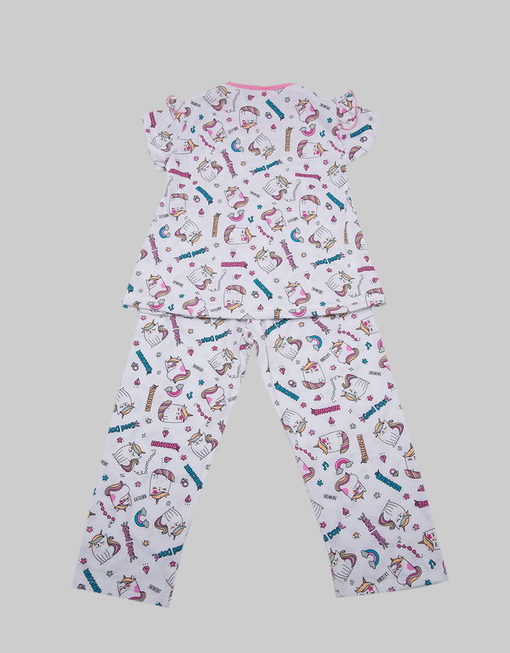 Kidz Too Set Ruffle Depan Fp Unicorn Good Day 4