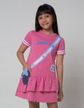 Disney Short Sleeve Midi Dress Babyterry Sling Bag Minnie