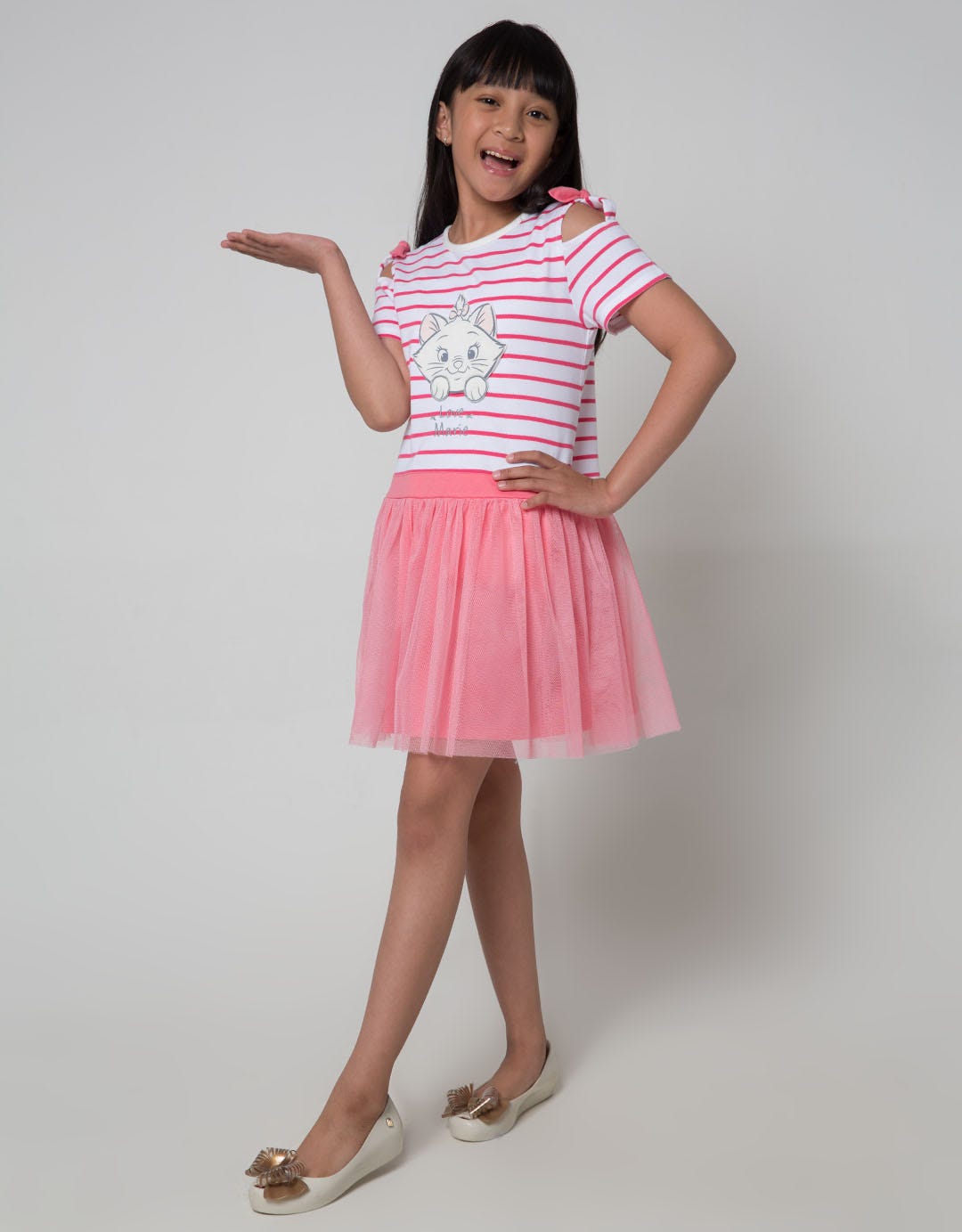Disney Short Sleeve Midi Dress Tulle Salur Marie