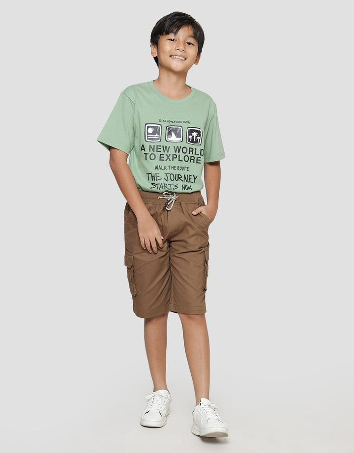 Nevada Kenzo Twill 3D Pocket Celana Pendek Anak Laki-Laki