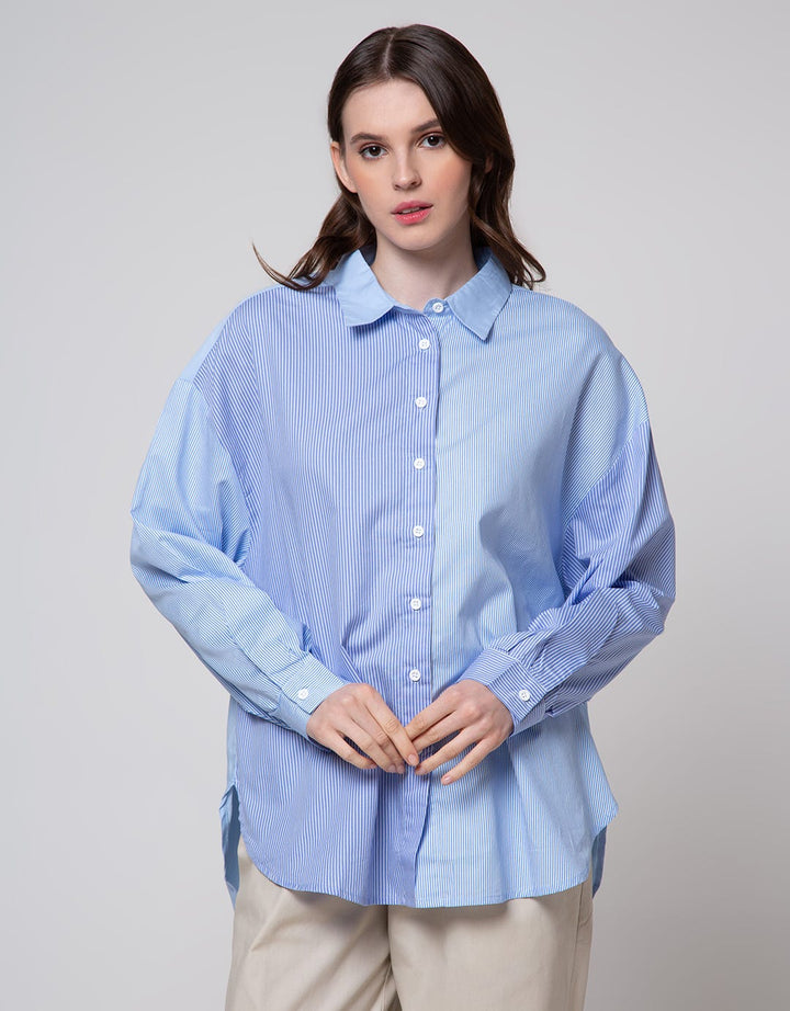 Nevada Long Sleeve Shirt Stripe 2 Shades