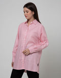 Nevada Stripe Top Kemeja Wanita