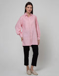 Nevada Stripe Top Kemeja Wanita