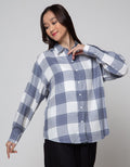 Nevada Long Sleeve Shirt Check Rayon Twill