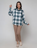 Nevada Long Sleeve Shirt Check Rayon Twill
