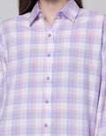 Nevada Long Sleeve Shirt Woven Check Rayon