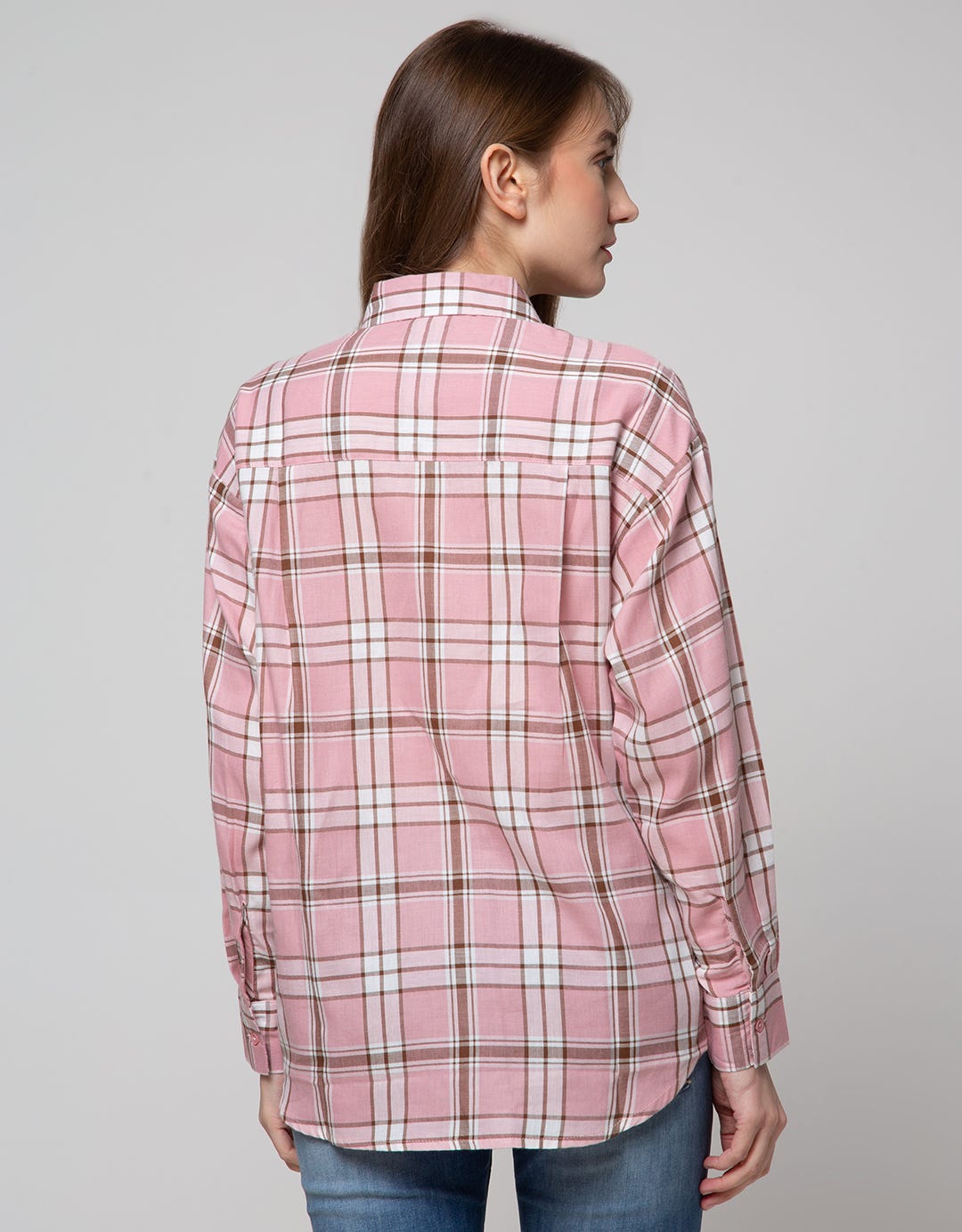 Nevada Check Print Kemeja Wanita