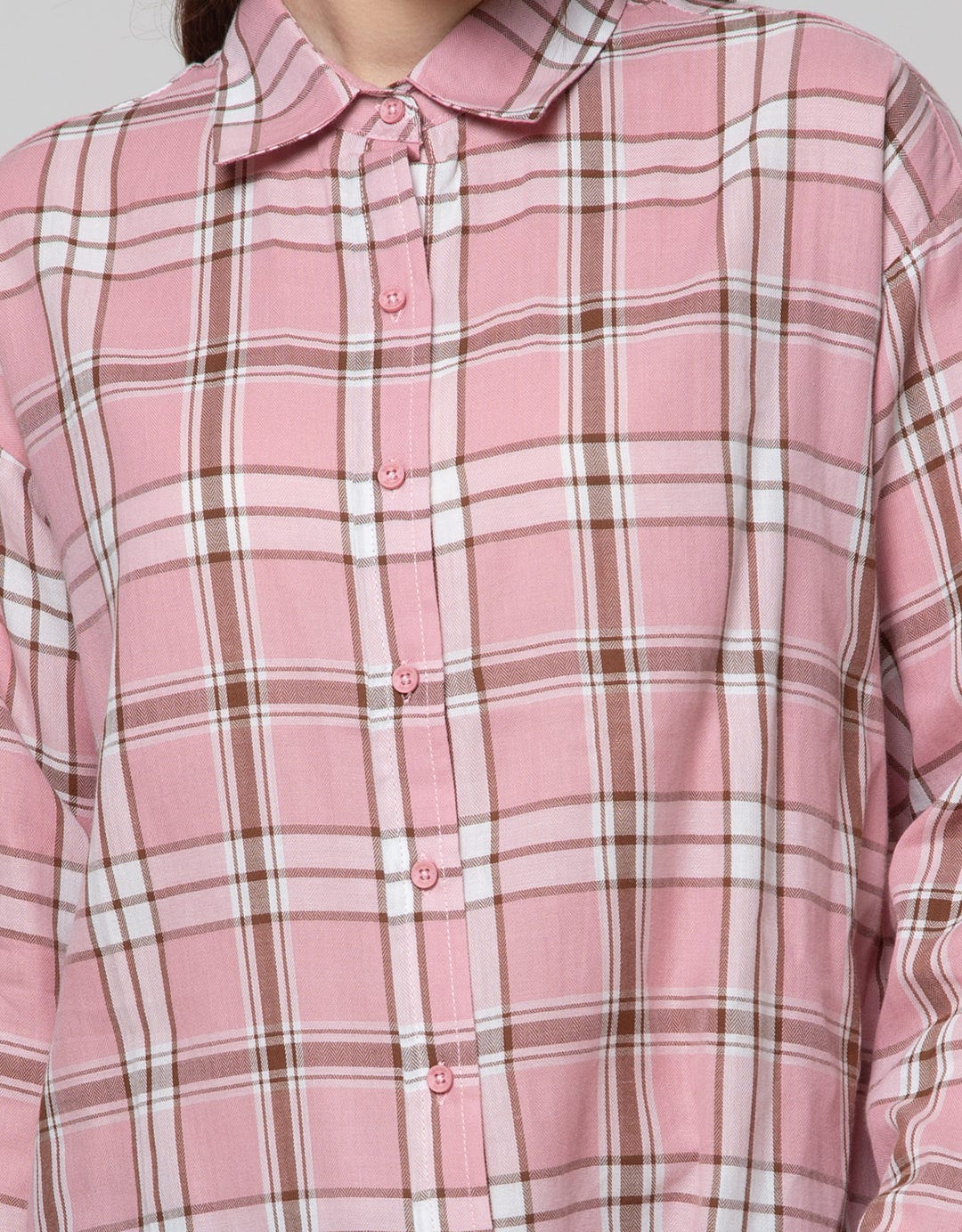 Nevada Check Print Kemeja Wanita