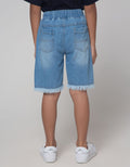 Little M Short Denim Bordir Destroyed