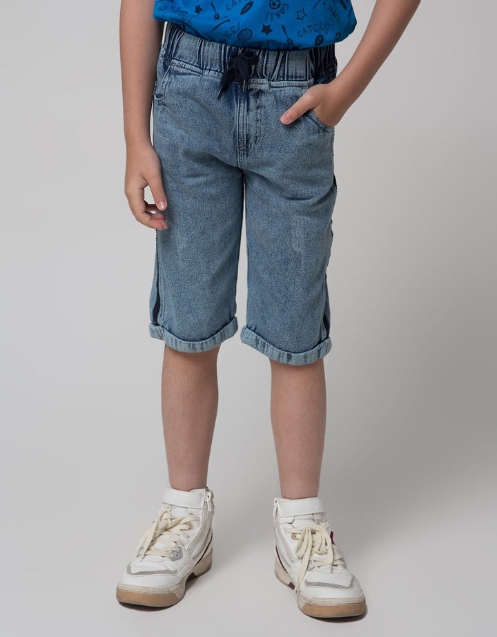 Little M Short Denim Bloon Twilltape Side Destroyed