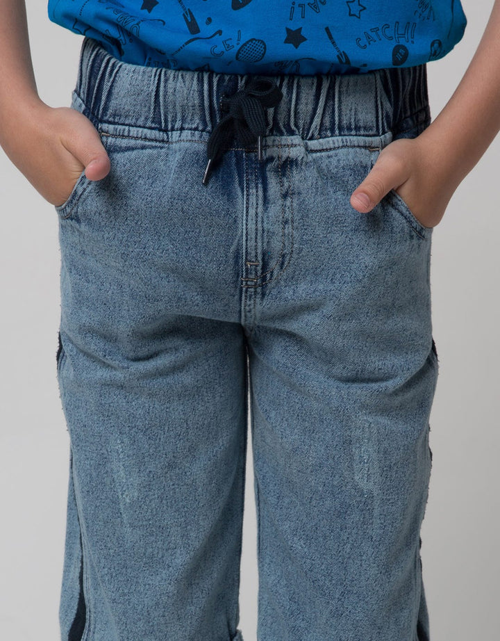 Little M Short Denim Bloon Twilltape Side Destroyed