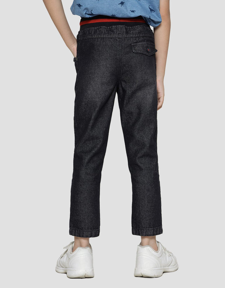 Little M Long Pants Denim Rib Stay Wild Destroyed