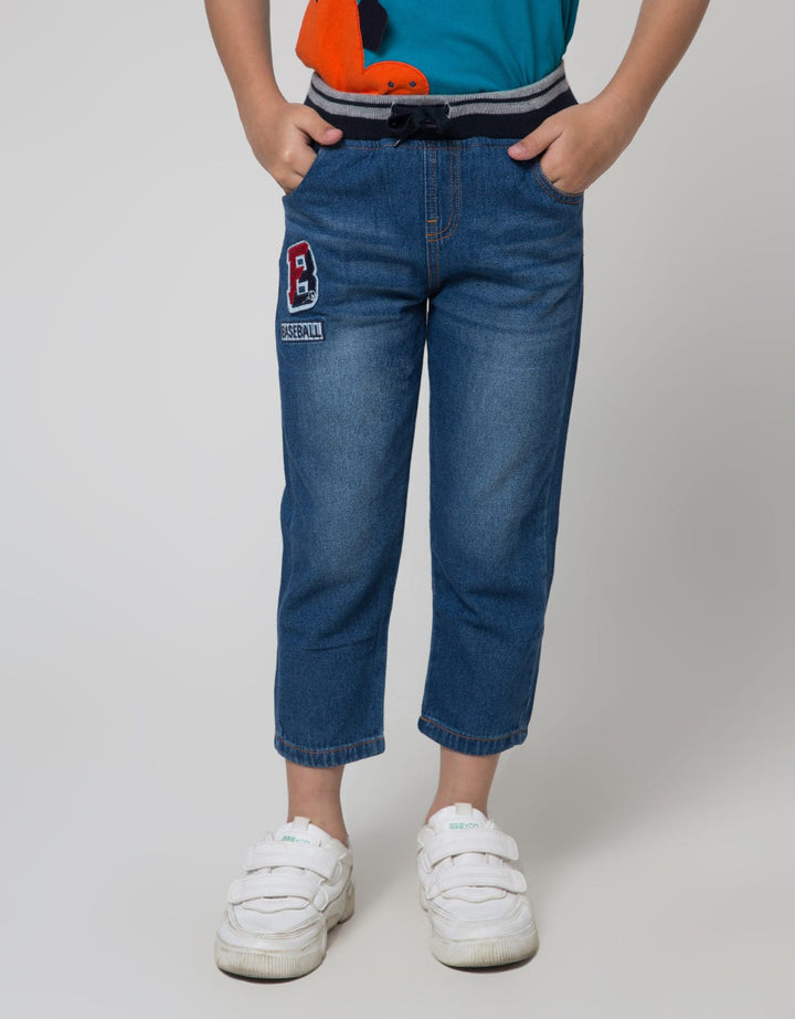 Little M Rib Denim Celana Panjang Anak Laki-laki