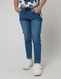Little M Pants Denim Regular Dino Stretch Application