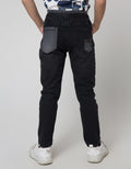 Little M Pants Denim Regular Dino Stretch Application