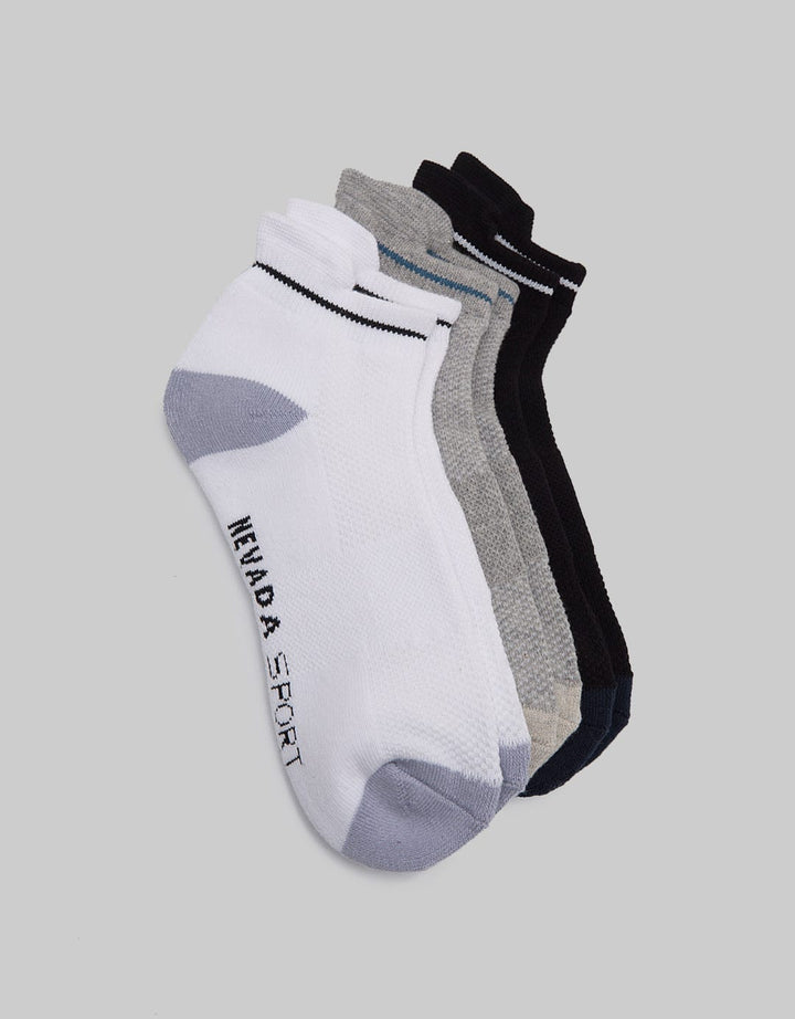 Nevada Sport Socks Ankle Triple Pair Anti Bacterial