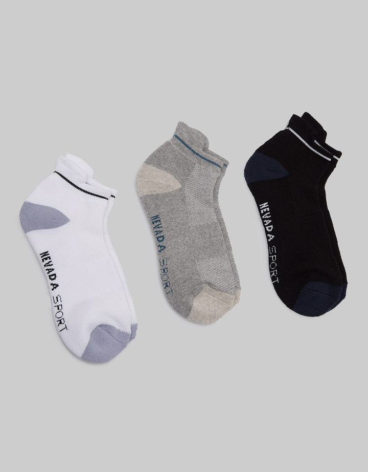Nevada Sport Socks Ankle Triple Pair Anti Bacterial