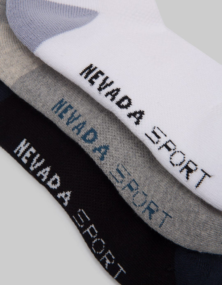 Nevada Sport Socks Ankle Triple Pair Anti Bacterial
