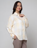 Nevada Long Sleeve Shirt Woven Check Rayon Twill