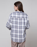 Nevada Long Sleeve Shirt Woven Check Rayon Twill