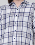 Nevada Long Sleeve Shirt Woven Check Rayon Twill