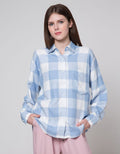 Nevada Long Sleeve Shirt Woven Check Rayon Twill