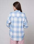 Nevada Long Sleeve Shirt Woven Check Rayon Twill